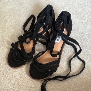 Steve Madden Black Lace-Up Heels!